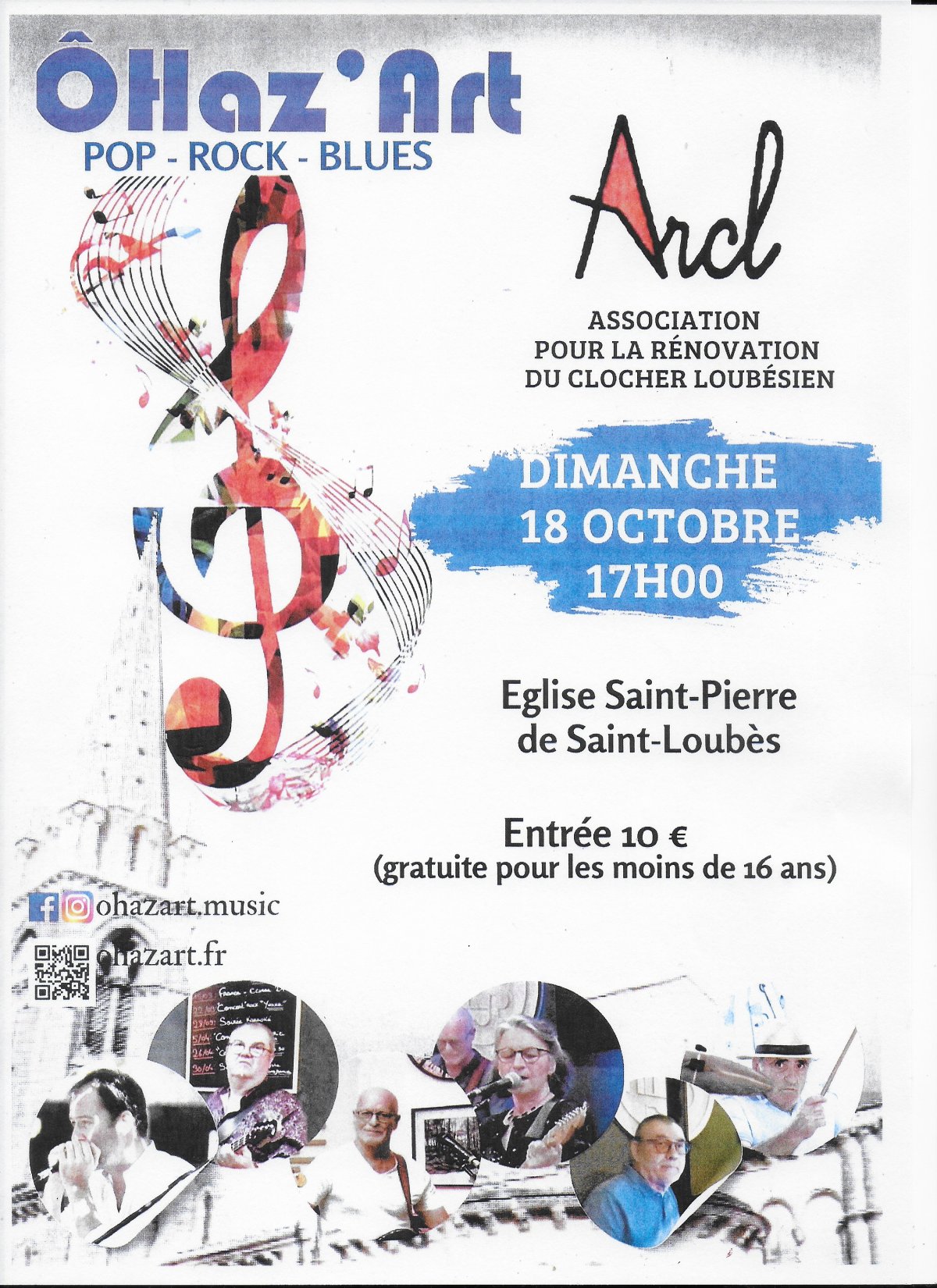 Affiche du concert Ôhaz’Art du 18 octobre à Saint-Loubès